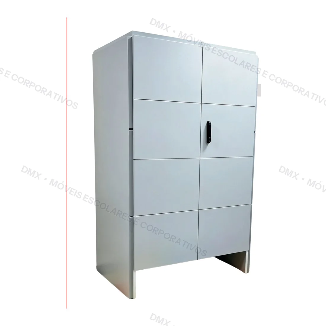 Armário Elgo DMX alto cinza com portas