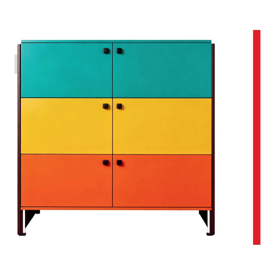 Armário One DMX de seis portas coloridas