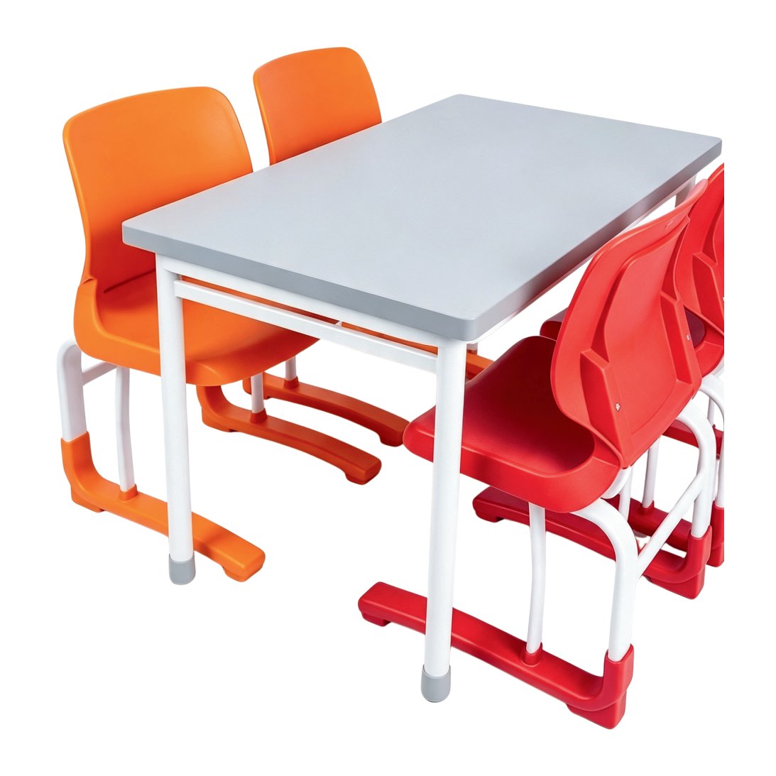 Conjunto refeitório slim DMX com mesa e cadeiras